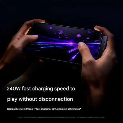 ⚡HOT SELL🔥 2-in-1 Invisible Holder Charger Cable - 240W Fast Charging Cord with Built-In Phone Stand