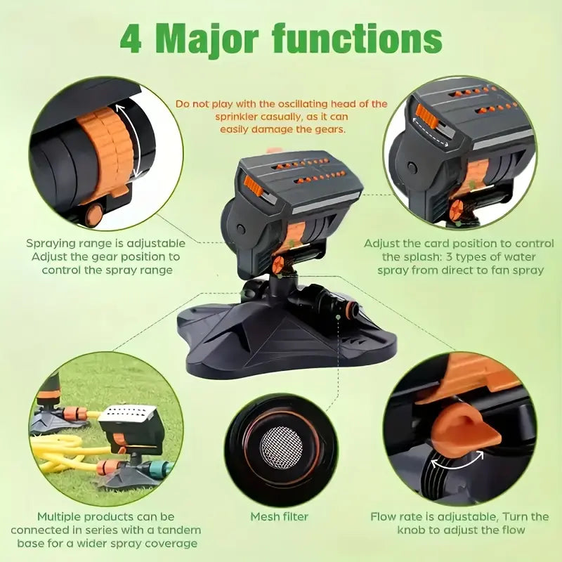 Stop Hand-Watering💦 50% OFF: The Precision Turret Sprinkler for a Lush, Green Lawn