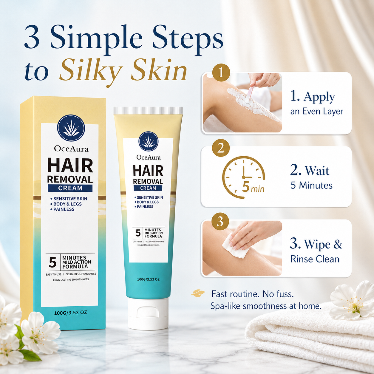 ✨ OceAura Mild Hair Removal Cream