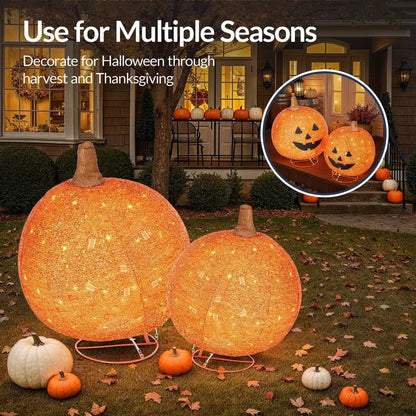 ⚡Hot Sales 49% OFF🔥2pc Lighted Pop-Up Outdoor Pumpkin Set