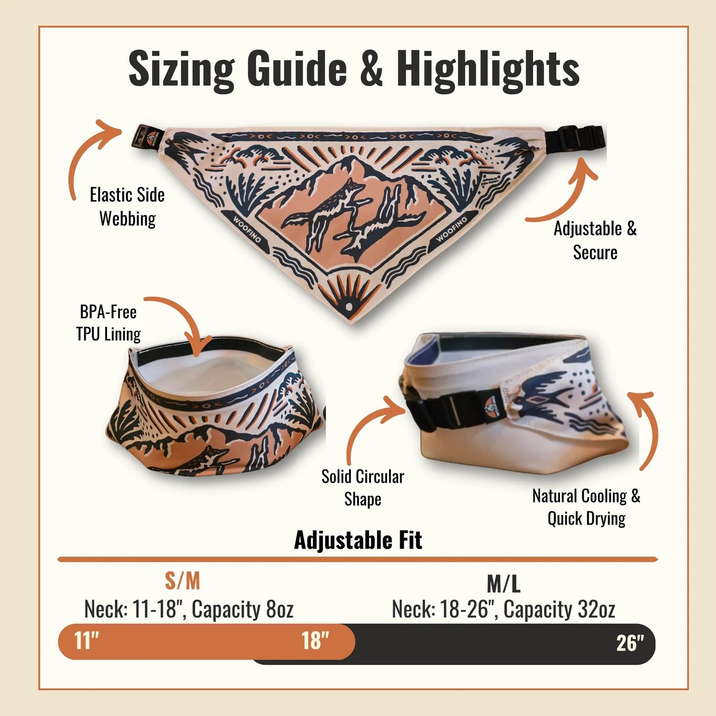 🐶2-in-1 Reversible Dog Bandana Bowl