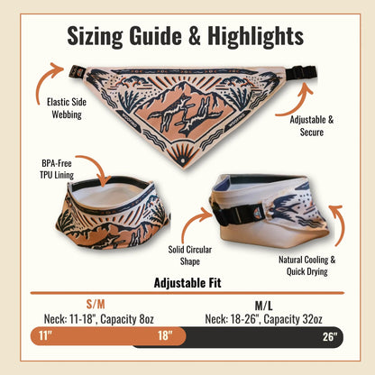 🐶2-in-1 Reversible Dog Bandana Bowl
