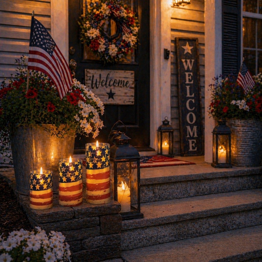 🇺🇸 3-Piece Set - Patriotic Flameless Candles