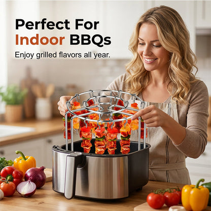 🥩Vertical barbecue grill for grilling skewers.🍤