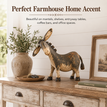 🫏Rustic Donkey Figurine for Farmhouse Decor