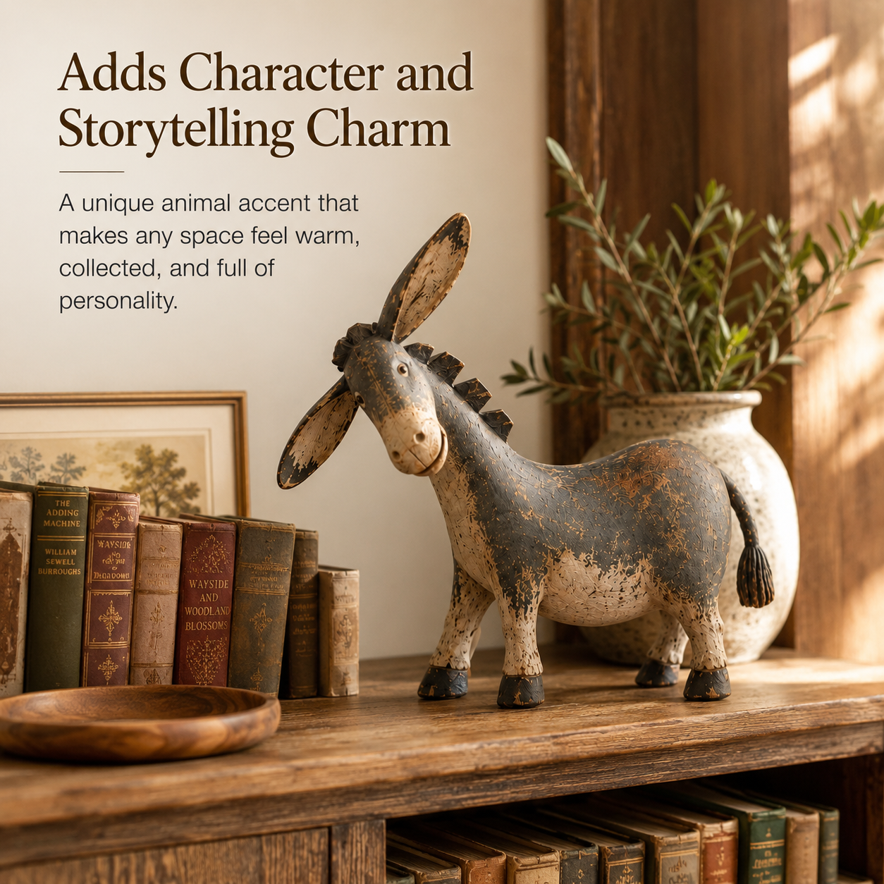 🫏Rustic Donkey Figurine for Farmhouse Decor