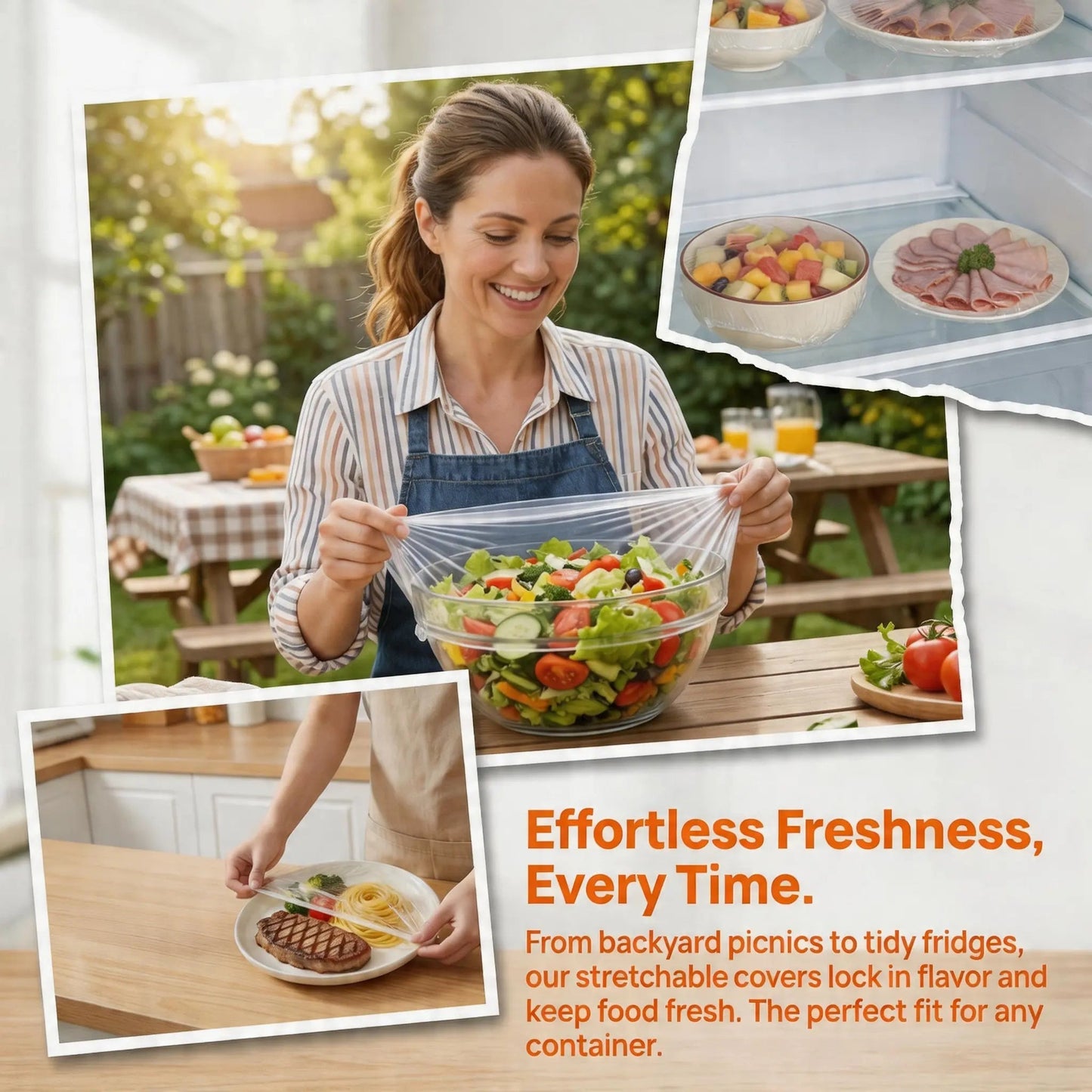 🥗100 Piece Elastic Reusable Bowl Covers for Freshness and Odor Protection