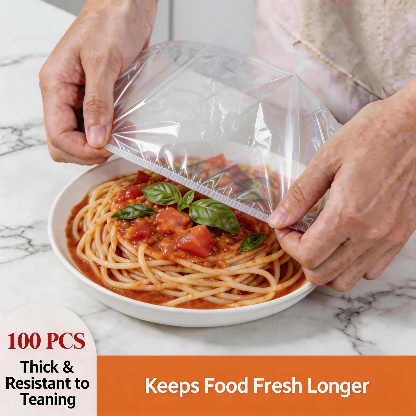 🥗100 Piece Elastic Reusable Bowl Covers for Freshness and Odor Protection