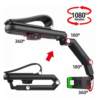 360° Rotating Sun Visor Phone Holder for Sun Visor Phone Holder for Car Multifunction with IPhone/Samsung/Android