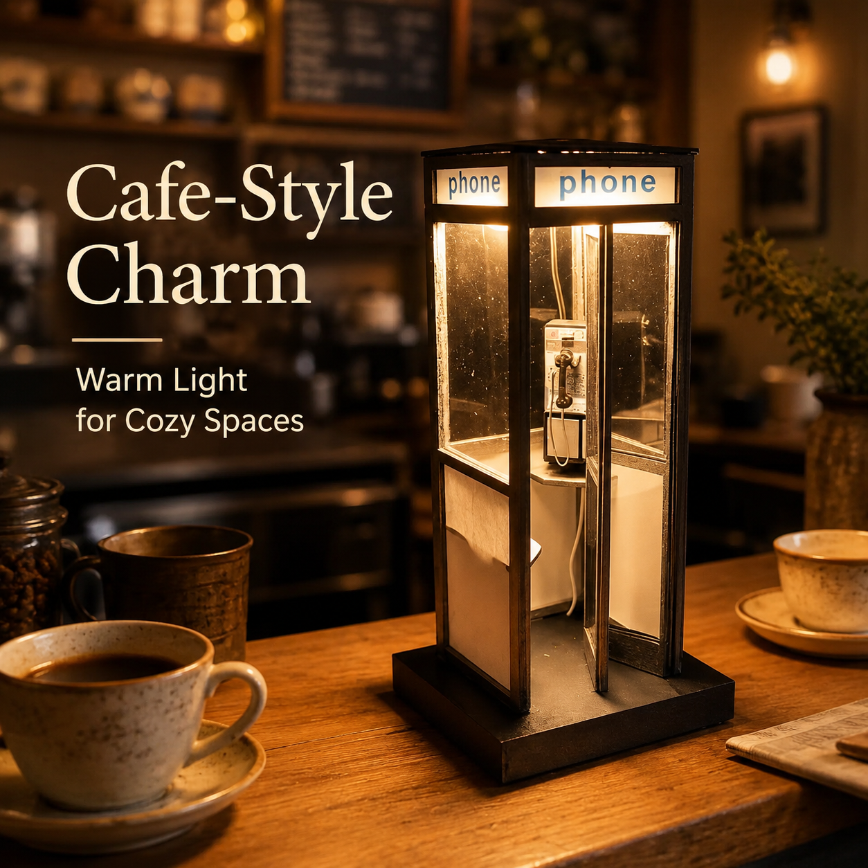 🔥Last Day 49% OFF - ☎️Retro Vintage Tall PhoneBooth Lamp