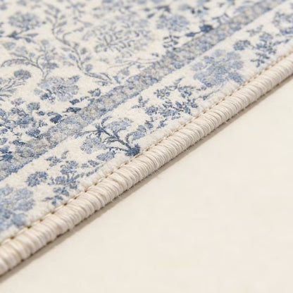 French Vintage Floral Washable Runner Rug