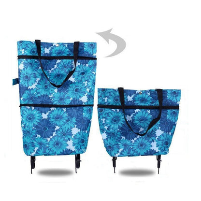 🛍️2-in-1 Foldable Shopping Cart✨