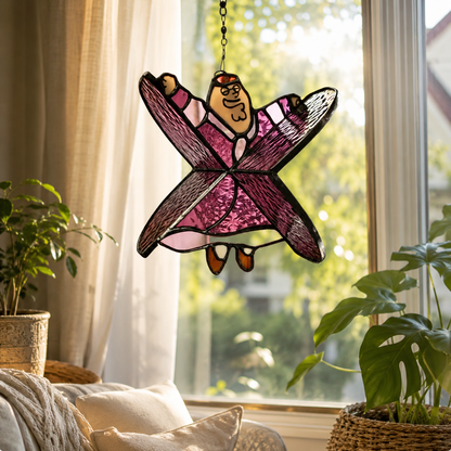 ❤️100% Handmade ✨Stained Glass Suncatcher Decor | Fun Hanging Window Ornament Gift