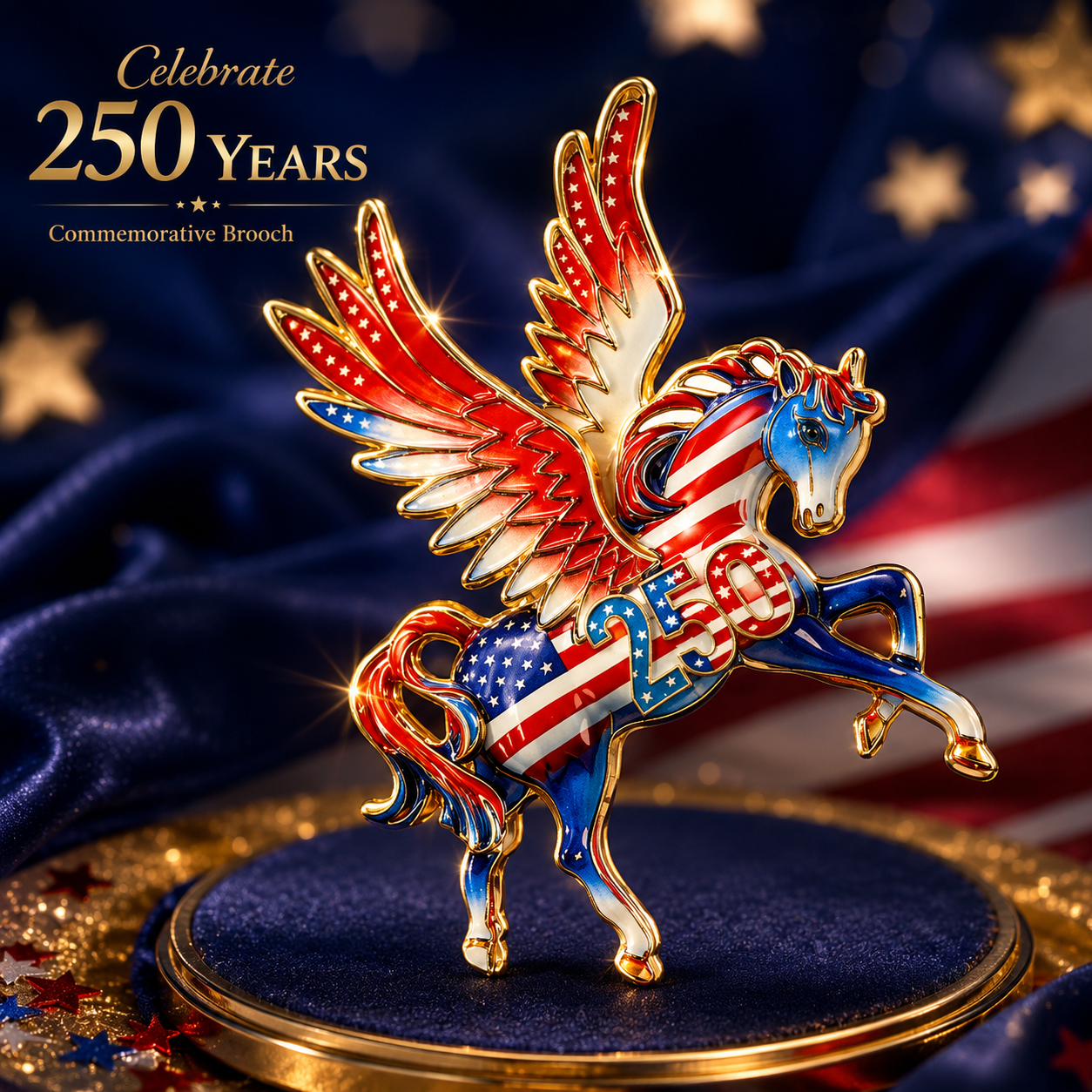 🗽 Buy 1, Get 1 Free 🔥 250th Anniversary Brooch of the Founding of the United States
