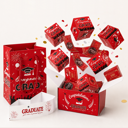 🔥2026 Graduation Surprise Pop-Up Gift Box - Creative Folding Bounce Envelope Box