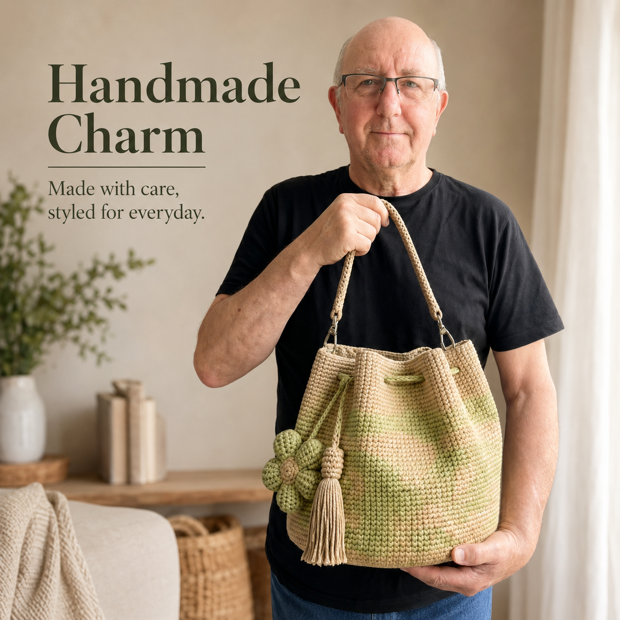 📢📢LAST DAY SALE 56% OFF👜Handmade Crochet Flower Tote 🌼✨