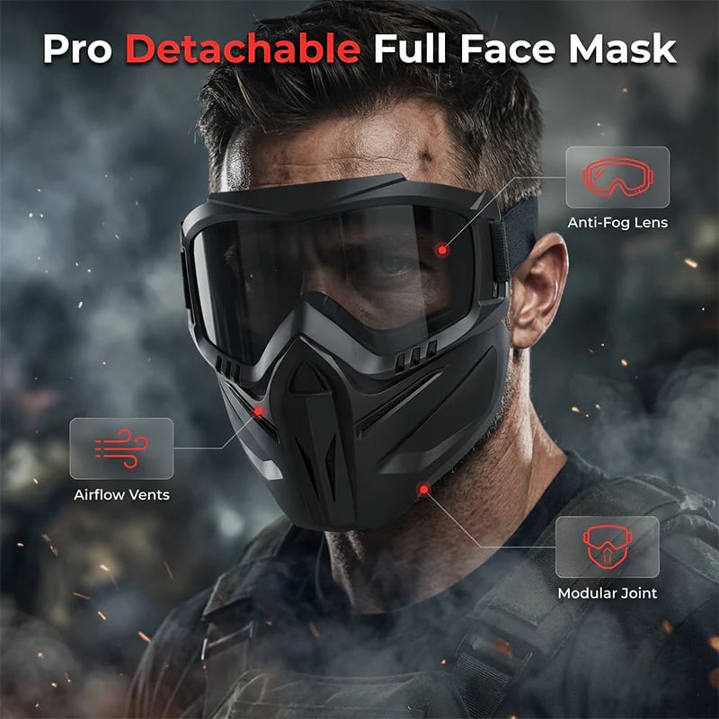 Detachable Full Face Goggle Mask🛡️