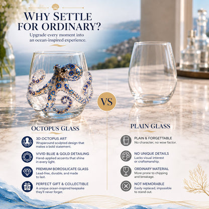 🌊 3D Ocean Animal Artisan Glassware Collection | For Fresher Sips, Sunlight-Catching Details, Coastal Elegance & Elevated Home Bar Vibes ✨