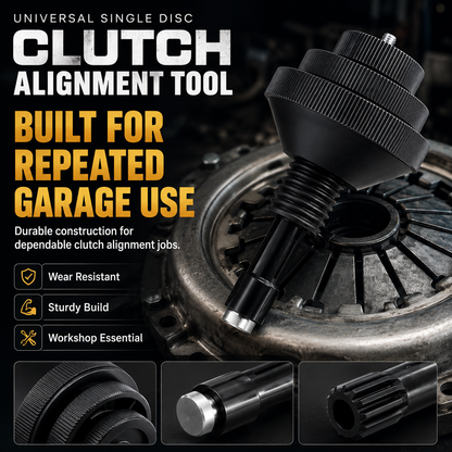 🔧 Universal Single Disc Clutch Alignment Tool with 2 Replaceable Plastic Sleeves for Cars & Light Trucks