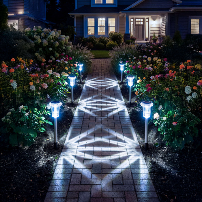 Magical Outdoor Solar Lights - Celestial & Radiant Rainbow Garden Path Lamps