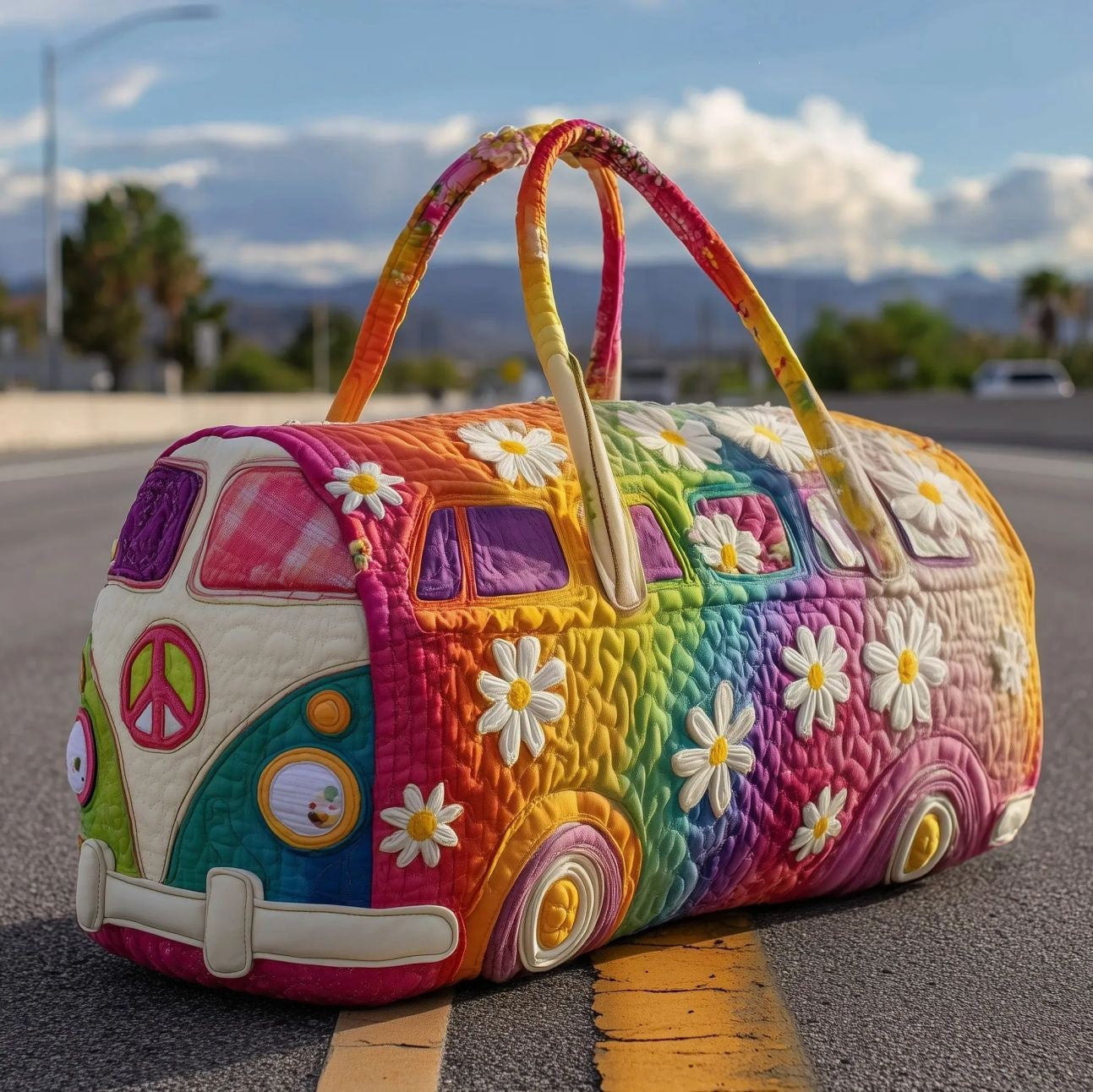 🔥50% OFF✨Hippie Van Quilted Duffle Bag