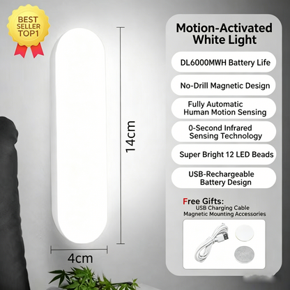 🏆The Ultimate Smart Sensor Night Light: 100% Wireless & Eco-Friendly • Auto-On/Off • 100-Day Battery •  3-Second Install🛠️🌙