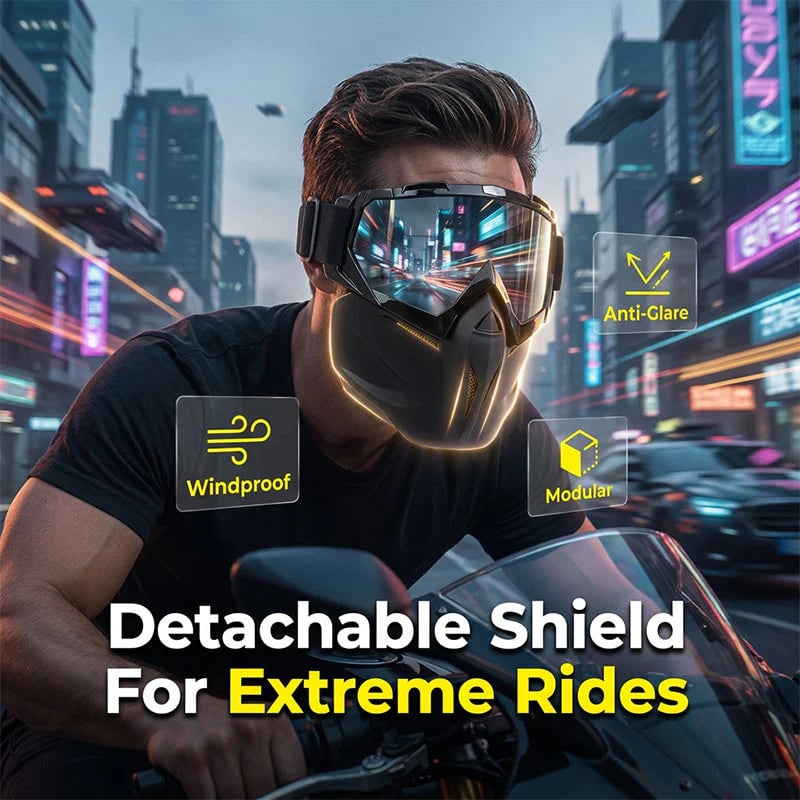 Detachable Full Face Goggle Mask🛡️