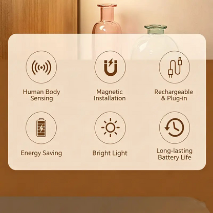 🏆The Ultimate Smart Sensor Night Light: 100% Wireless & Eco-Friendly • Auto-On/Off • 100-Day Battery •  3-Second Install🛠️🌙