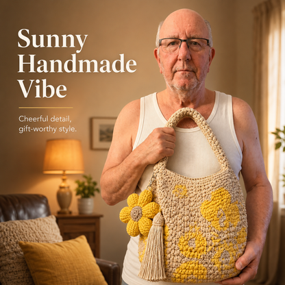 📢📢LAST DAY SALE 56% OFF👜Handmade Crochet Flower Tote 🌼✨