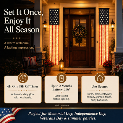🎉Hot Sell🔥Patriotic Porch Banner Set | Perfect for America’s 250th Celebration!