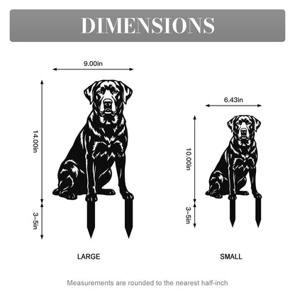 Two Poses Dog Retriever Metal Silhouette