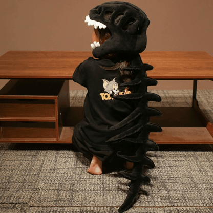 Why You'll Love Becoming a Fossil-Gothic Dinosaur Skeleton Wearable Pillow | Head Cushion for Home & Party