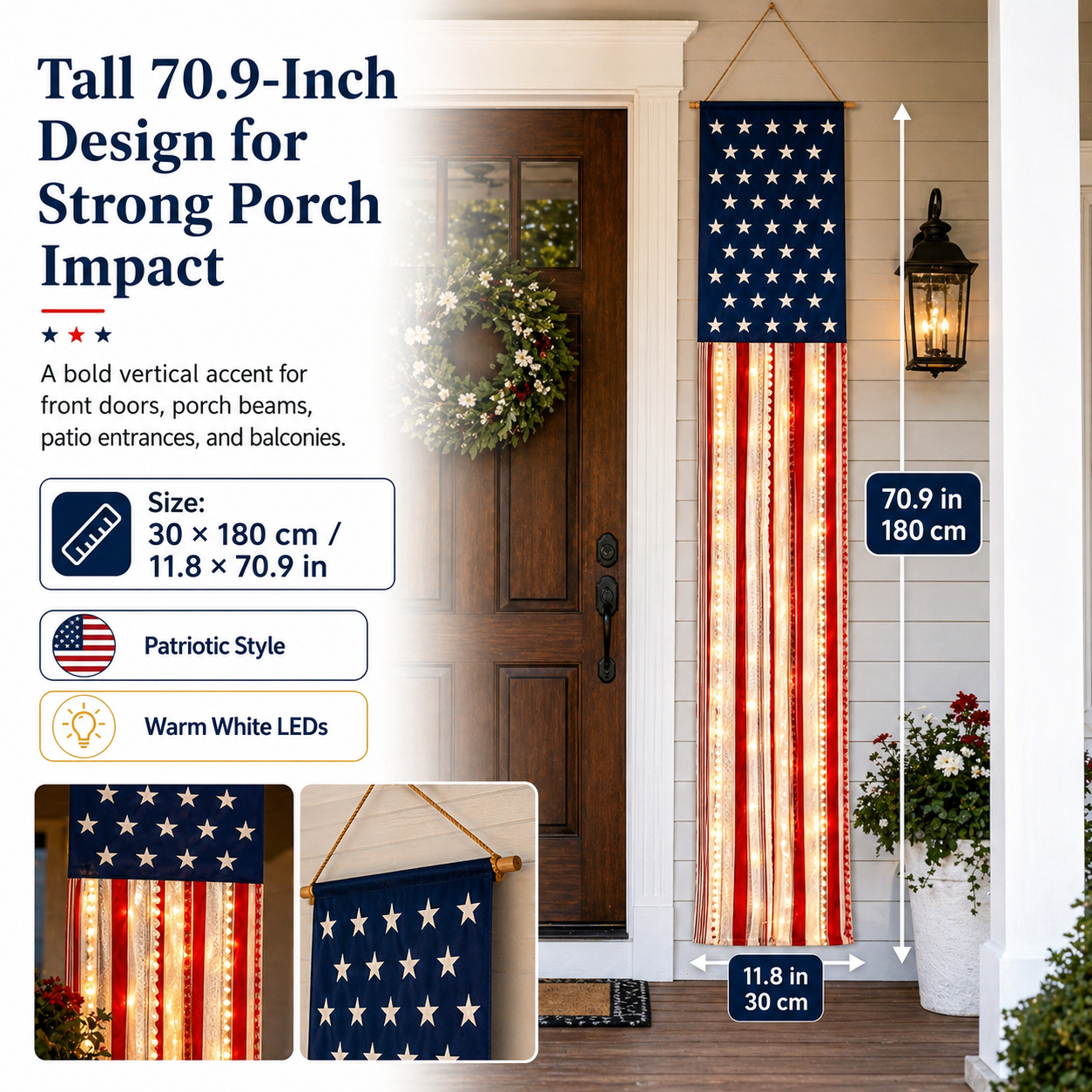 🎉Hot Sell🔥Patriotic Porch Banner Set | Perfect for America’s 250th Celebration!
