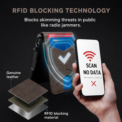 RFID Blocking Pop-Up Aluminum Wallet | Slim Tactical Card Holder