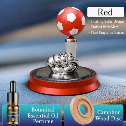 ⚽🚗Solar Rotating Football Car Air Freshener & Aromatherapy Diffuser – Reusable Ornament for Car, Office & Home