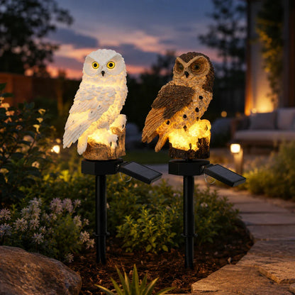 Brighten your garden path today Solar Owl Pathway Light