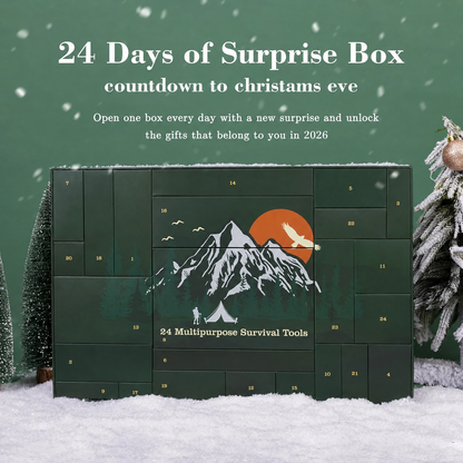 🎁24-Day Survival Advent Calendar-Emergency Gear Countdown Gift Set