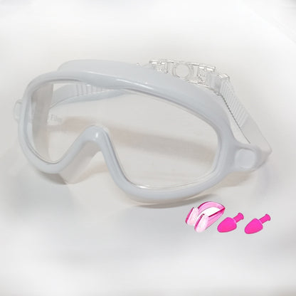 600A Series Anti‑Fog UV Protection Swim Goggles With Nose Clip & Ear Plugs Waterproof Swimming Glasses