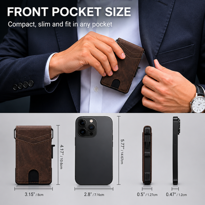RFID Blocking Pop-Up Aluminum Wallet | Slim Tactical Card Holder