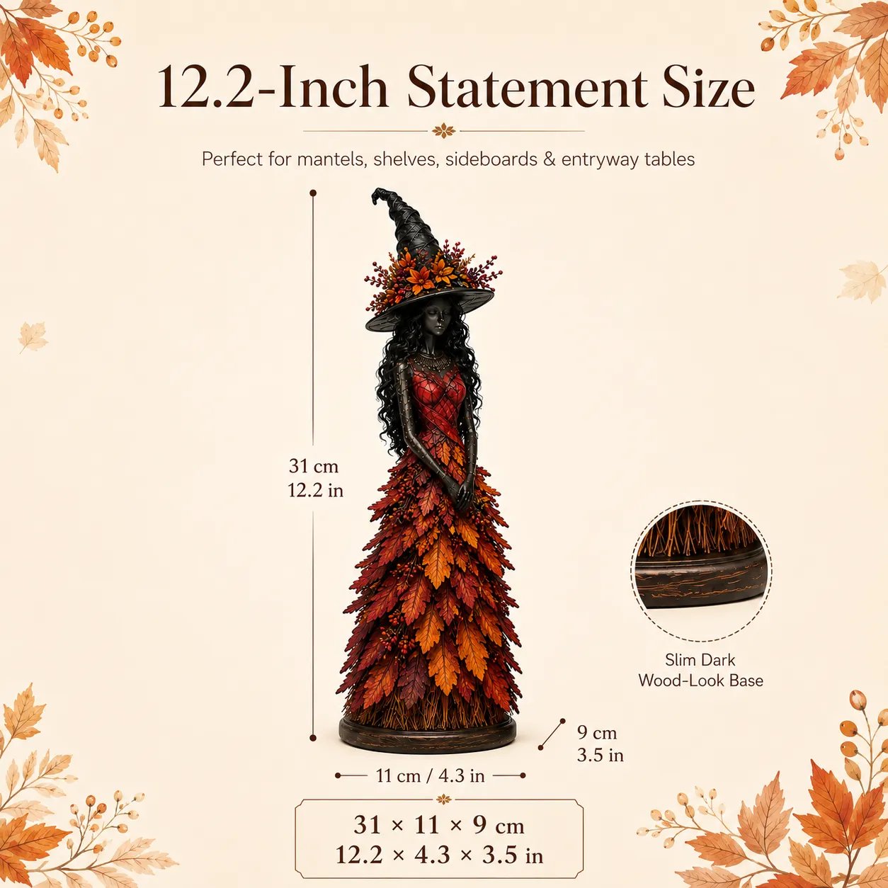 🔥🧙Enchanted Autumn Witch Figurine (✨2026 Limited Edition)