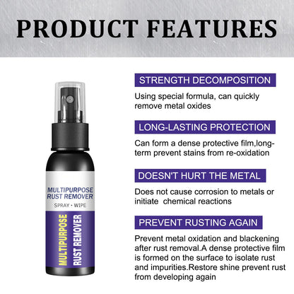 💪Powerful Rapid Rust Remover Spray – No Scrubbing, Safe for Iron/Steel/Home Hardware