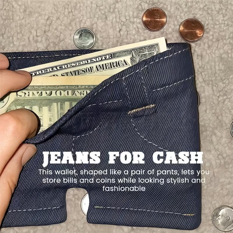 Foldable Denim Jeans Wallet - Viral Pants-Shaped Coin Purse & Card Holder