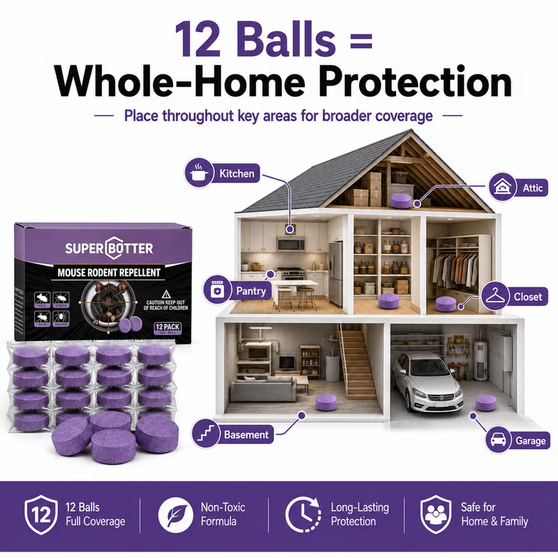 12 Individually Wrapped Natural Rodent Repellent Packs🐭