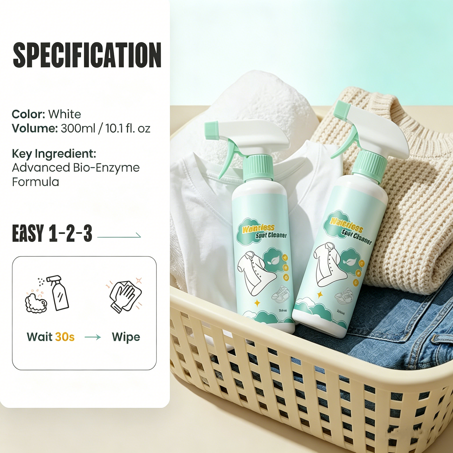 🥳2026 HOT SALE💞50K+ SOLD!✨Clothing Stain-Removing Dry Cleaning CLeaner