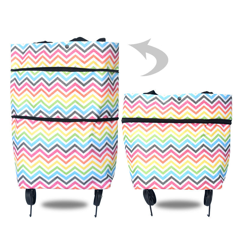 🛍️2-in-1 Foldable Shopping Cart✨