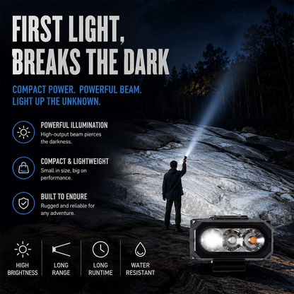 🔦Black Dog Night Blade R2 EDC Tactical Flashlight