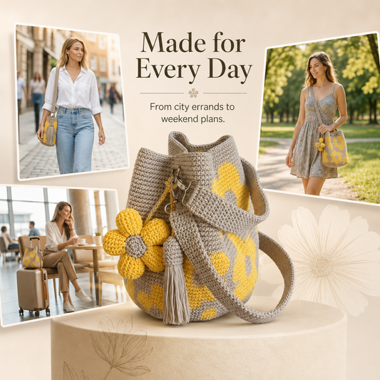 📢📢LAST DAY SALE 56% OFF👜Handmade Crochet Flower Tote 🌼✨