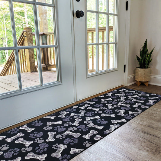 Washable Pet Paw Runner Rug - Non-Slip & Pet-Friendly
