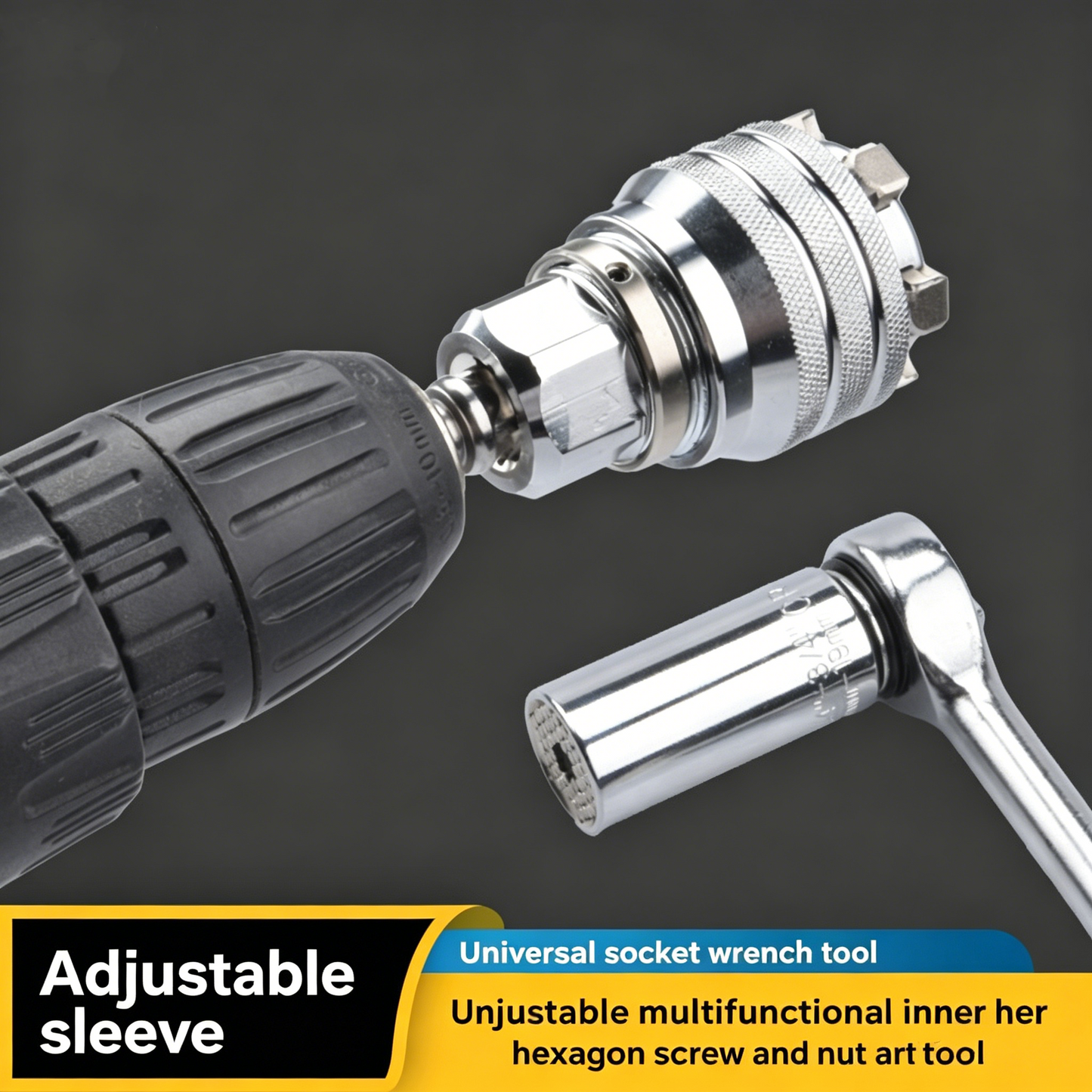 Universal socket-🔧 Stop rummaging through over 40 socket heads 😭 One is enough to handle everything!