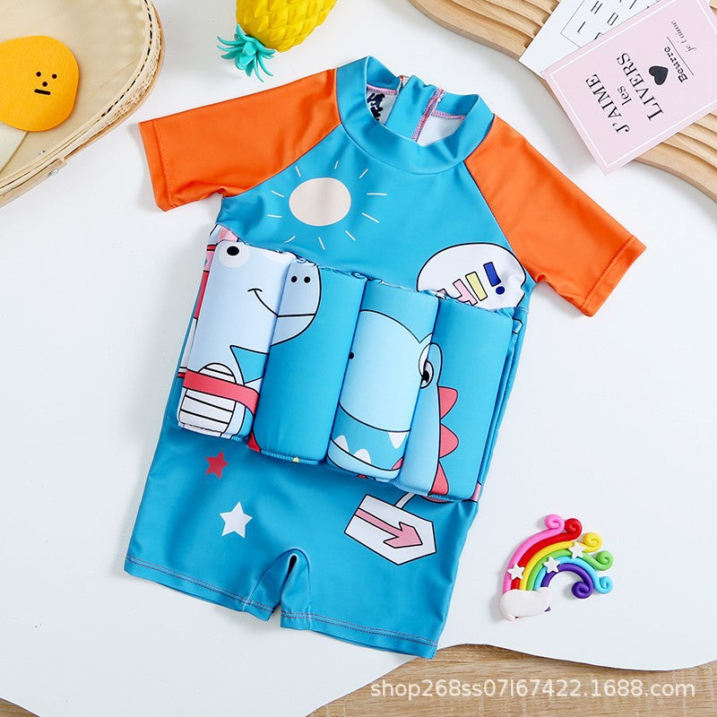Non‑Inflatable Kids Float Suit | One‑Piece Safety Buoyancy Swim Aid with Sun Protection 2–10 Years Old